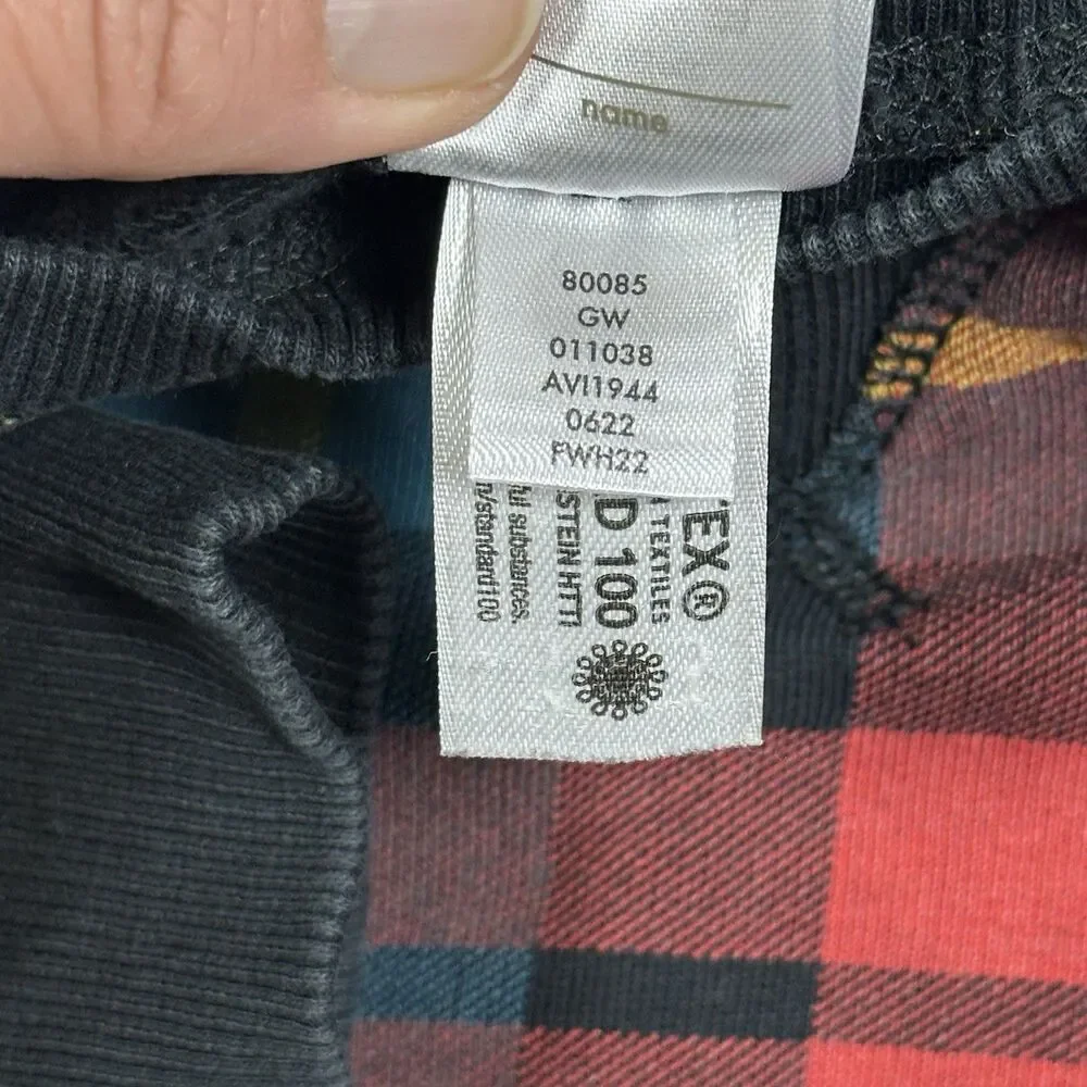 Hanna‎ Andersson Girls Plaid Sweatshirt Size 10 140cm Crewneck Pullover